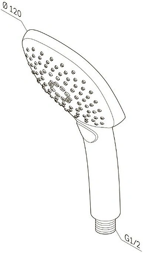 Лейка ручного душа Am.Pm Sensation хром F0230000 Лейка ручного душа Am.Pm Sensation хром F0230000