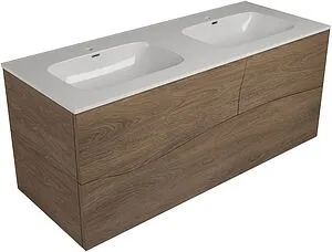 Тумба-умывальник подвесной Allen Brau Glority 120 дуб антик 1.35004.NW+1.35011.20, 1