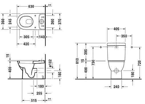 Унитаз-компакт Duravit Darling New белый 2138090000+0931100005