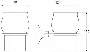 Стакан IDDIS Leaf хром/белый LEASBC1i45 Стакан IDDIS Leaf хром/белый LEASBC1i45, 2