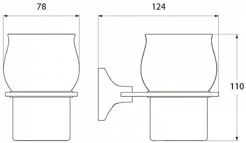 Стакан IDDIS Leaf хром/белый LEASBC1i45