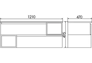 Тумба-умывальник подвесная Comforty Турин 120 дуб бежевый/белый 00004137137CF Тумба-умывальник подвесная Comforty Турин 120 дуб бежевый/белый 00004137137CF, 2