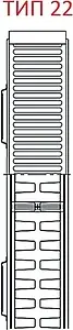 Радиатор стальной панельный ROMMER Compact тип 22 200 x 1600 мм RRS-2010-222160, 2