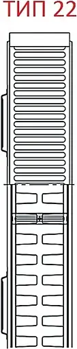 Радиатор стальной панельный ROMMER Compact тип 22 200 x 1100 мм RRS-2010-222110
