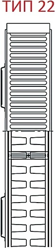 Радиатор стальной панельный ROMMER Compact тип 22 200 x 800 мм RRS-2010-222080