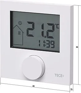 Проводной комнатный терморегулятор НЗ 24В TECEfloor RT- D 24 Control белый 77410037 Проводной комнатный терморегулятор НЗ 24В TECEfloor RT- D 24 Control белый 77410037, 2