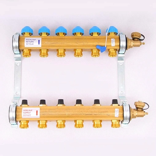 Группа коллекторная без расходомеров 6 отводов 1&quot;в/в x ¾&quot;ек Watts HKV 10004180