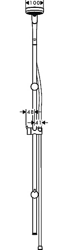 Душевая стойка Hansgrohe Croma 100 Vario 4jet Unica'Reno Lift 105см хром 27811000 Душевая стойка Hansgrohe Croma 100 Vario 4jet Unica'Reno Lift 105см хром 27811000