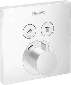Термостат для 2 потребителей Hansgrohe ShowerSelect белый матовый 15763700, 1