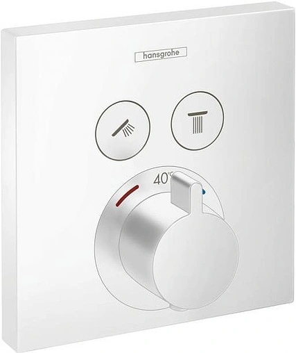 Термостат для 2 потребителей Hansgrohe ShowerSelect матовый белый 15763700