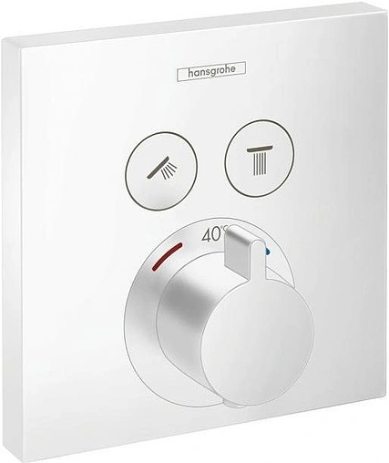 Термостат для 2 потребителей Hansgrohe ShowerSelect белый матовый 15763700
