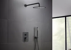 Душевая система со смесителем для душа Aquatek Оберон чёрный матовый AQ1272MB Душевая система со смесителем для душа Aquatek Оберон чёрный матовый AQ1272MB, 5