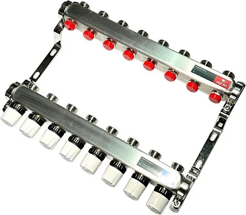 Группа коллекторная без расходомеров 8 отводов 1&quot;в/в x ¾&quot;ек Uni-fitt TECHNO 451W4308