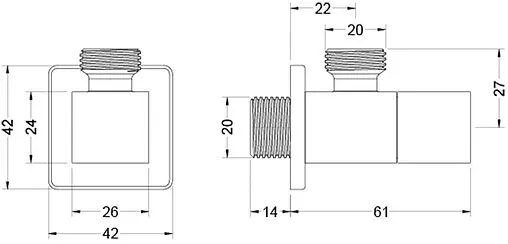Кран шаровый угловой ½"н x ½"н черный матовый Aquatek AQ2453CR Кран шаровый угловой ½"н x ½"н черный матовый Aquatek AQ2453CR