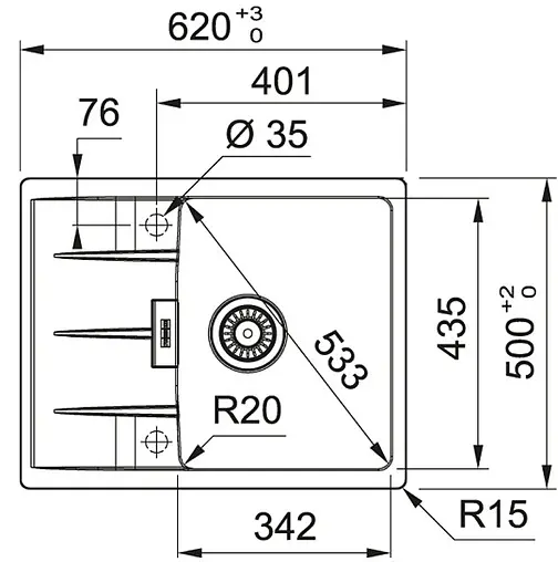 Мойка кухонная Franke Fragranite CNG 61½11-62 бежевый 114.0639.679