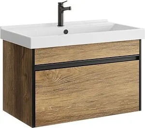 Тумба под умывальник подвесная Aqwella Urban 80 дуб балтийский URB0108DB Тумба под умывальник подвесная Aqwella Urban 80 дуб балтийский URB0108DB, 1