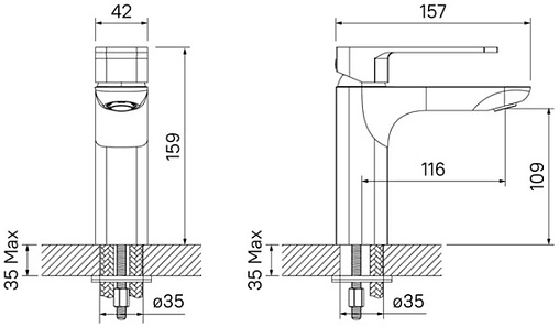 Смеситель для раковины IDDIS Slide хром SLISB00i01 Смеситель для раковины IDDIS Slide хром SLISB00i01