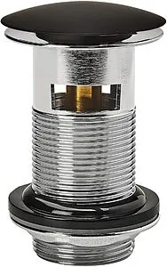 Выпуск автоматический для раковины с переливом Wirquin чёрный матовый 30722855 Выпуск автоматический для раковины с переливом Wirquin чёрный матовый 30722855, 1