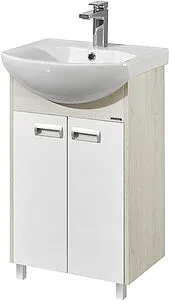Тумба-умывальник напольная Aquaton Бекка PRO 50 белый/дуб соммерсет 1A2108K1BAC20, 1