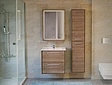 Тумба-умывальник подвесная Raval Frame 60 дуб трюфель Fra.01.60/P/DS+QDR60SLWB01