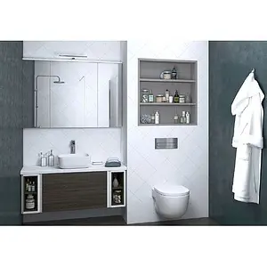 Тумба-умывальник подвесная Aquaton Брук 120 (20+80+20) дуб феррара/белый, 3