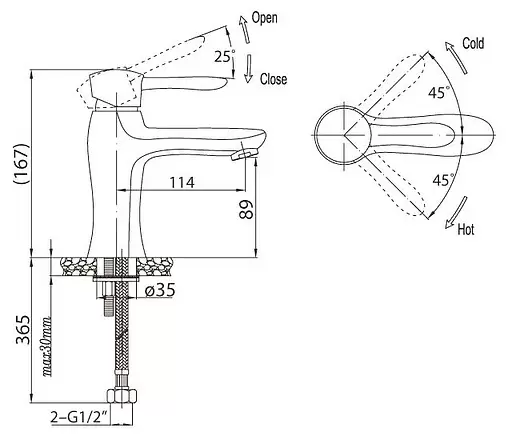 Смеситель для раковины BelBagno Oglio хром OGL-LVM-CRM