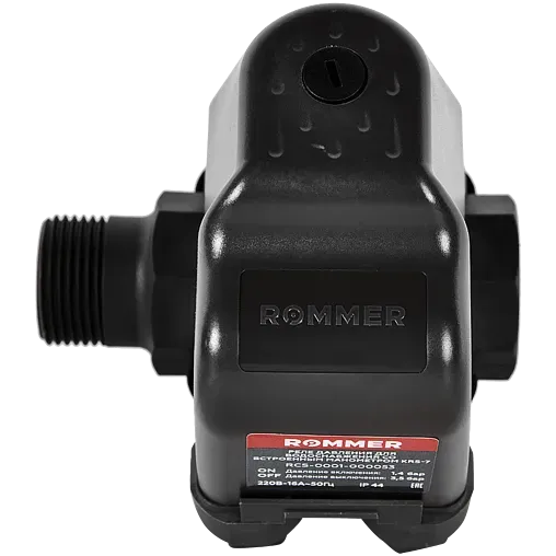 Реле давления с манометром и 3-х выводным штуцером Rommer KRS-7 RCS-0001-000053