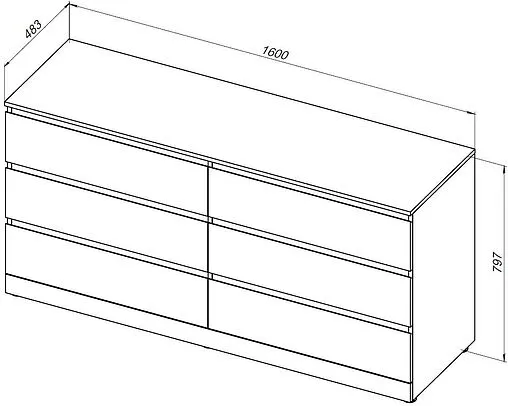 Комод напольный Aquanet Сканди 160 дуб эдгрейн 00302548