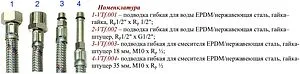 Гибкая подводка для смесителя Valtec 1.5м x ½&quot;в x М10x1 L35мм VTf.004.IS.0435150, 4
