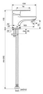 Смеситель для раковины Vidima Logik хром BA275AA, 2