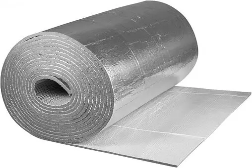 Теплоизоляция рулонная фольгированная 1000x10мм x 10м серая K-FLEX PE METAL 801102101PEGMET