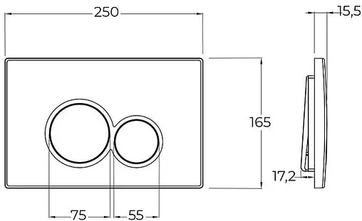 Комплект 5 в 1 BelBagno Loto BB070CHR/SC/SET.R.CR с кнопкой хром глянцевый