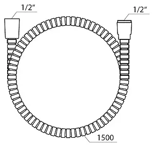 Шланг для душа Ravak 912.50 150см хром X07P065, 2
