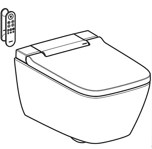 Умный унитаз-биде подвесной безободковый Geberit AquaClean Sela белый 146.250.21.1