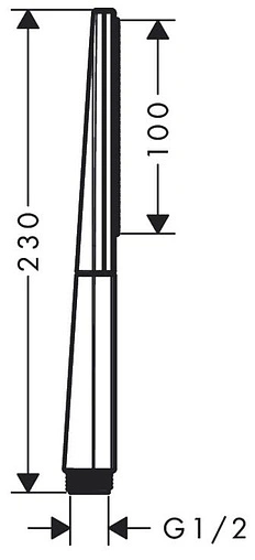Лейка ручного душа Hansgrohe Rainfinity 100 1jet хром/графит 26866000