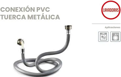 Шланг наливной для стиральной машины Tucai CONEXIÓN PVC TUERCA METÁLICA 2.5м x ¾&quot;в x ¾&quot;в 205482