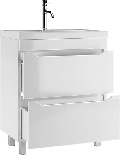 Тумба-умывальник напольная Айсберг Ева 70 белый DA5907T+4670142930037