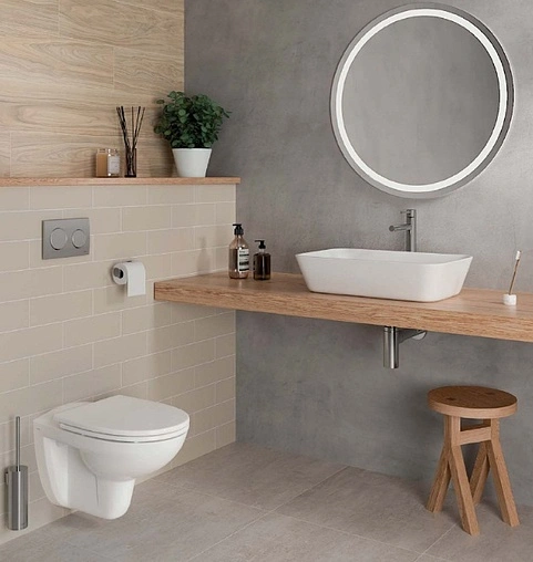 Комплект 5 в 1 VitrA S10 Spinflush 9842B003-7206 с кнопкой Uno 720-0280EXP хром глянцевый