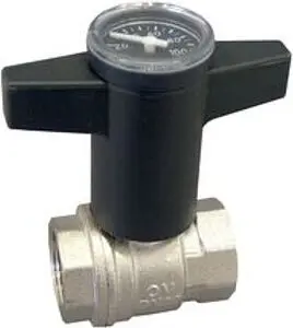 Кран шаровый с термометром 1"в x 1"в Oventrop Optibal 1078008 Кран шаровый с термометром 1"в x 1"в Oventrop Optibal 1078008, 3