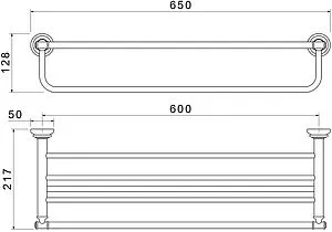 Полка для полотенец Aquatek Классик золото AQ4515PG, 2