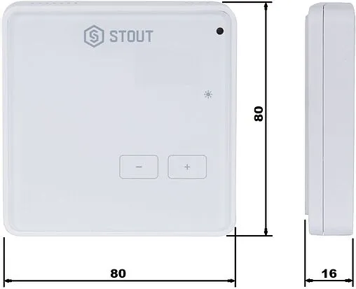 Беспроводной комнатный терморегулятор Stout R-8z белый STE-0101-008003