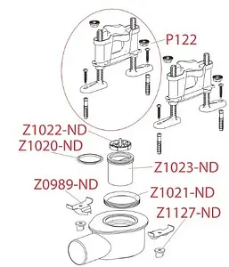 Сифон для лотка с регулируемыми ножками h=81мм 0.83л/сек AlcaPlast APZ-S9, 3