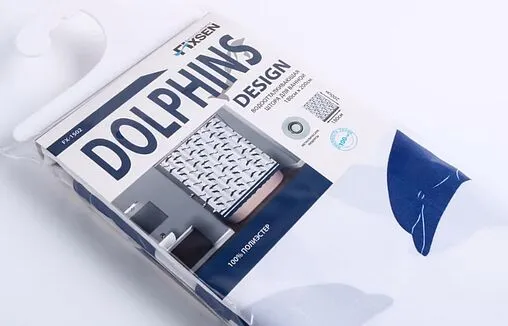 Шторка для ванны Fixsen Dolphins FX-1502