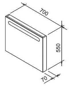 Зеркало с подсветкой Ravak Chrome 70 белый X000000548 Зеркало с подсветкой Ravak Chrome 70 белый X000000548, 2