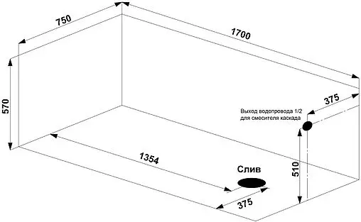Ванна из искусственного камня Bas Марбея 170х75 белый ВА00022
