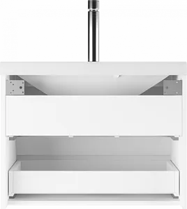 Тумба-умывальник подвесной Айсберг Ева 70 белый DA5916T+4670142930037, 5