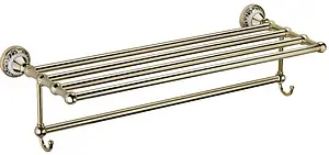 Полка для полотенец Fixsen Bogema gold золото/с рисунком FX-78515G Полка для полотенец Fixsen Bogema gold золото/с рисунком FX-78515G, 1