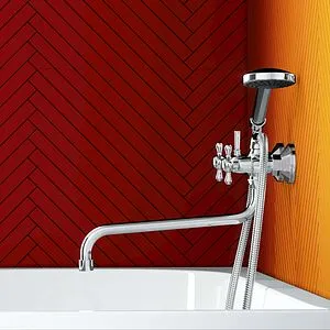 Смеситель для ванны с длинным изливом Dorff Vintage Хром D6095000 Смеситель для ванны с длинным изливом Dorff Vintage Хром D6095000, 3