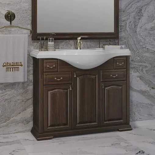 Тумба-умывальник напольный Opadiris Риспекто 100 орех антикварный Z0000001784+4640021060926