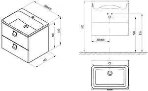 Тумба-умывальник подвесная Ravak Comfort 80 белый X000001378+XJX01280001 Тумба-умывальник подвесная Ravak Comfort 80 белый X000001378+XJX01280001, 2